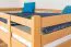Hochbett für Kinder 140 x 200 cm | Massivholz: Buche | Natur Lackiert | umbaubar in Einzelbett | Premium-Qualität | inkl. Rollrost Abbildung