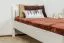 Kinderbett 80 x 200 cm | Massivholz: Buche | Weiß Lackiert Abbildung