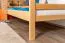 Stockbett für Jugendliche 90 x 190 cm | Massivholz: Buche | Natur Lackiert | umbaubar in 2 Einzelbetten | inkl. Rollroste Abbildung