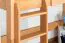 Hochbett für Kinder 90 x 200 cm | Massivholz: Buche | Natur Lackiert | umbaubar in Einzelbett | Premium-Qualität | inkl. Rollrost Abbildung