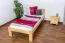Kinderbett 90 x 200 cm | Massivholz: Kiefer | Natur Lackiert Abbildung