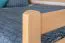 Hochbett für Kinder 160 x 200 cm | Massivholz: Buche | Natur Lackiert | umbaubar in Einzelbett | Premium-Qualität | inkl. Rollrost Abbildung