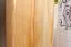 Schmaler Kleiderschrank | 2 Drehtüren | 1 Fach | mit Kleiderstange | 80 cm breit | Massivholz | Farbe: Natur Abbildung