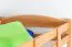 Hochbett für Kinder 90 x 200 cm | Massivholz: Buche | Natur Lackiert | umbaubar in Einzelbett | Premium-Qualität | inkl. Rollrost Abbildung