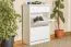 Schuhschrank Kiefer Holz massiv, Farbe: Weiß 98x72x30 cm Abbildung