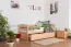 Holz Stauraumbett 90 x 200 cm Buche massiv Natur Abbildung