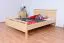 Massivholzbett Kiefer 160 x 200 cm Natur mit Lattenrost Abbildung