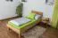 Holzbett 90 x 200 cm Kernbuche massiv geölt Abbildung