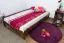 Holzbett 120 x 200 cm Kiefer massiv Nuss mit Lattenrost Abbildung