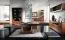 TV-Unterschrank "Lopar" 12, Farbe: Nuss / Schwarz, teilmassiv - Abmessungen: 46 x 121 x 51 cm (H x B x T)