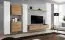 Elegante Wohnwand Balestrand 92, Farbe: Weiß / Eiche Wotan - Abmessungen: 180 x 330 x 40 cm (H x B x T), mit Push-to-open Funktion