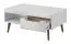 Couchtisch im schlichten Design Cathcart 02, Farbe: Eiche Riviera / Weiß - Abmessungen: 46 x 107 x 67 cm (H x B x T)