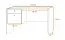 Schreibtisch mit Stauraum Susort 04, Farbe: Eiche Artisan / Grau, 78 x 134 x 57 cm, matte Front, 1 Tür, 1 Schublade, 1 Fach, elegante Griffe