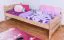 Kinderbett / Jugendbett Buche massiv Vollholz natur 118, inkl. Lattenrost - 90 x 200 cm (b x L)