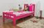 Einzelbett "Easy Premium Line" K8, Buche Vollholz massiv rosa lackiert - Liegefläche: 90 x 190 cm