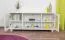 TV-Unterschrank Kiefer Vollholz massiv weiß lackiert 004 - Abmessung 55 x 136 x 47 cm  (H x B x T)