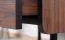 Schrank Mairenke 02, Farbe: Walnuss / Schwarz matt - Abmessungen: 191 x 59 x 55 cm (H x B x T)