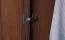 Schrank Mairenke 01, Farbe: Walnuss / Schwarz matt - Abmessungen: 191 x 88 x 55 cm (H x B x T)
