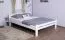 Doppelbett "Easy Premium Line" K4 in Überlänge, 160 x 220 cm Buche Vollholz massiv weiß lackiert
