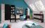 Jugendzimmer Kinderzimmer Komplett - Set E "Aalst", 6-teilig, Eiche / Creme / Schwarz