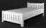 Bettrahmen für Kinder / Kinderbett 100 x 200 cm | Massivholz: Kiefer | Weiß Lackiert Abbildung