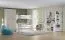 Kinderzimmer - Schrank Benjamin 25, Farbe: Weiß / Creme - Abmessungen: 198 x 44 x 37 cm (H x B x T)