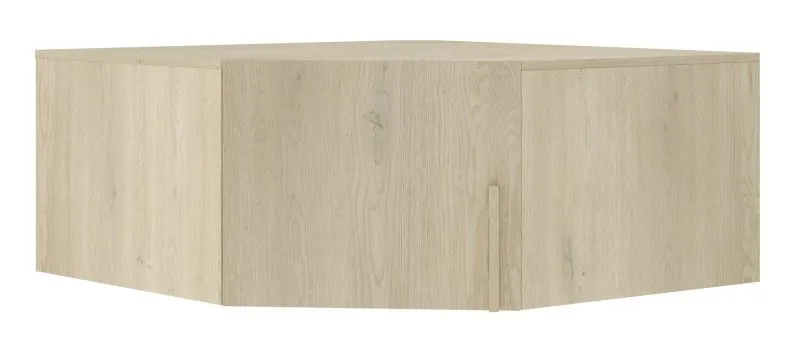 Schrankaufsatz für Eckkleiderschrank Edegem 04 | Farbe: Eiche Cremona | 1 Tür | 1 Fach | ABS-Kanten | 95 x 95 x 40 cm