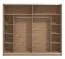 Breiter Kleiderschrank mit einer Spiegeltür Kule 11, Farbe: Eiche Artisan, zwei Kleiderstangen, 10 Fächer, Maße: 210 x 236,5 x 62,5 cm, ABS-Kanten
