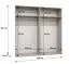 Kleiderschrank / Drehtürenschrank Korab 33, Farbe: Kaschmir, Griffe: Gold, zwei Fächer, 2 Meter breit, zwei Kleiderstangen, Soft-Close-Funktion, vier Türen