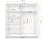 2 Meter breiter Schiebetürenschrank / Kleiderschrank mit Spiegel | Weiß / Eiche | Gorski 30 | 218 x 203 x 61 cm | 2 Türen | 6 Fächer | Zweifarbig