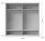 Drehtürenschrank / Kleiderschrank Lotofaga 16, Farbe: Weiß / Walnuss - 227 x 236 x 59 cm (H x B x T)