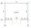 Gartenhaus Wiesenlust 01, 34 mm Blockbohlenhaus, Naturbelassen, Grundfläche 11,8 m², mit 1 Doppeltür und 2 Einzelfenstern, Satteldach