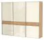 272 cm breiter Kleiderschrank mit 9 Fächern und 3 Türen | Farbe: Beige Abbildung