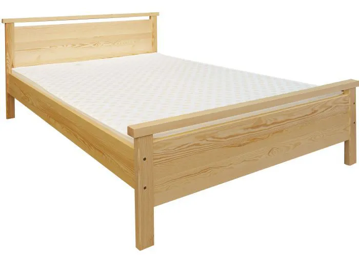 Jugendbett Kiefer massiv Vollholz natur 69, inkl. Lattenrost - Abmessung 180 x 200 cm