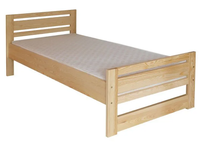 Einzelbett / Gästebett Kiefer massiv Vollholz natur 72, inkl. Lattenrost - Abmessung 100 x 200 cm