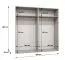 Drehtürenschrank / Kleiderschrank Korab 138, Farbe: Schwarz, 2 Meter breit, Soft-Close-Funktion, zwei Fächer, zwei Kleiderstangen, Griffe: Schwarz