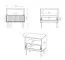 Nachtkommode Petkula 07, Farbe: Beige hell - Abmessungen: 53 x 50 x 34 cm (H x B x T), mit 1 Schublade und 1 Fach
