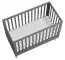 Babybett / Gitterbett Naema 06, Farbe: Grau / Eiche - Liegefläche: 70 x 140 cm (B x L)