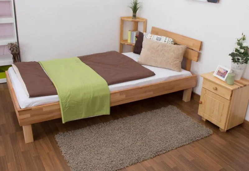 Kernbuche Futonbett 90 x 200 cm geölt Abbildung