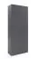 Drehtürenschrank mit Push-to-open Funktion Zapopan 33, mit Schrankaufsatz, Farbe: Grafit, vier Fächer, Push-to-open Funktion, Maße: 225 x 90 x 40 cm