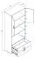 Jugendzimmer - Schrank Garian 05, Farbe: Eiche / Weiß, Abmessungen: 191 x 80 x 40 cm (H x B x T)
