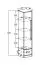 Kinderzimmer - Schrank Walter 04, Farbe: Weiß / Grau Hochglanz - 191 x 40 x 40 cm (H x B x T)