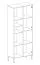 Eleganter Schrank Authie 03, Mintgrün / Eiche dunkel, 195 x 80 x 40 cm, mit 9 Fächern, ABS-Kanten, exakte Konstruktion, robust und langlebig