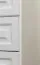 Kleiderschrank | 3 Drehtüren | 4 Schubladen | 3 Fächer | mit Kleiderstange | 133 cm breit | Massivholz | Farbe: Weiß Abbildung