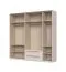 Heller Drehtürenschrank mit fünf Türen Neiafu 17, Farbe: Kaschmir, zwei Schubladen, Soft-Close-Funktion, drei Kleiderstangen, Maße: 224 x 227 x 56 cm
