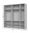 Fünftüriger Kleiderschrank mit genügend Stauraum Neiafu 13, Farbe: Kaschmir, verstellbare Füße, Soft-Close-Funktion, Maße: 224 x 227 x 56 cm