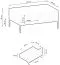 Couchtisch mit einer Schublade Worthing 55, Farbe: Grau / Gold - Abmessungen: 46 x 104 x 68 cm (H x B x T)