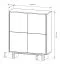 Kommode | Farbe: Eiche geölt | 4 Drehtüren | Push-to-open Funktion | 8 Fächer | 104 x 38 x 124 cm | Highboard | ABS-Kanten | für Wohnzimmer