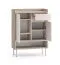 Garderobe Komplett Set | Farbe: Eiche Cremona / Kaschmir | Soft-Close | inkl. Samtpolster | Kommode | Spiegel | Schuhschrank | Garderobe mit acht Haken