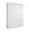 Drehtürenschrank / Kleiderschrank Muros 04, Farbe: Weiß - 222 x 150 x 52 cm (H x B x T)